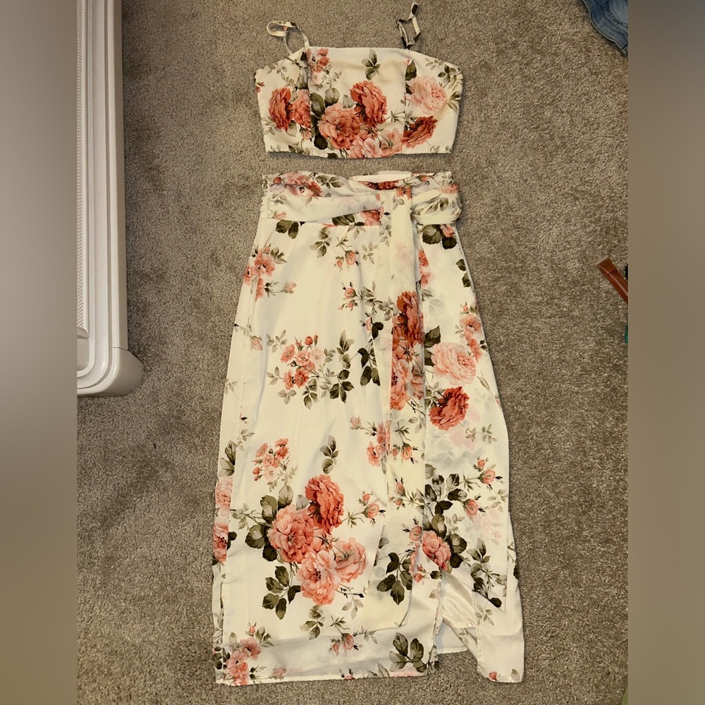 Shein Floral Two-Piece Set